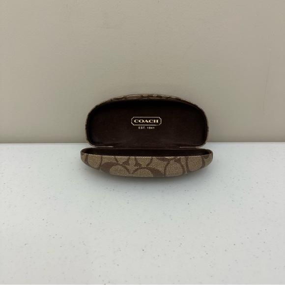 Coach Monogram Brown Clamshell Eyeglasses or Sunglasses Hard Case - Picture 7 of 13